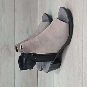 Naot Women's Ankle Leather Hook&loop Ankle Open Toe Heels Boots Shoes Sz 9